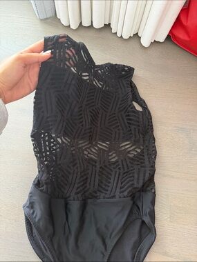 SoKali Black Mesh Leotard